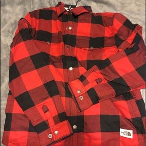 NWT Men’s The North Face fleece lined flannel